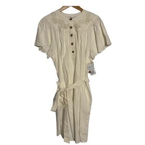 Sonoma Ivory Button-Down Mini Dress